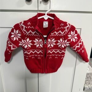 Carter's Festive Red Snowflake Sweater